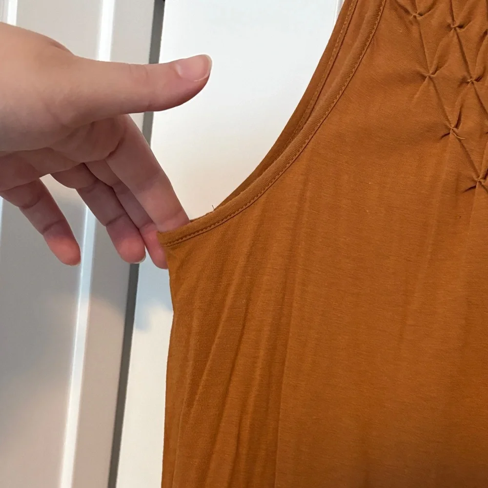 Anthropologie Textured Tank Top in Rich Brown - Picture 4 of 9